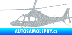 Samolepka Vrtulník 004 levá helikoptéra Ultra Metalic stříbrná metalíza