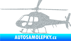 Samolepka Vrtulník 007 levá helikoptéra Ultra Metalic stříbrná metalíza