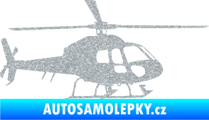 Samolepka Vrtulník 007 pravá helikoptéra Ultra Metalic stříbrná metalíza