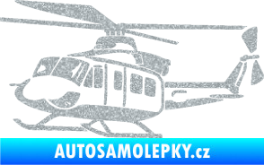 Samolepka Vrtulník 010 levá helikoptéra Ultra Metalic stříbrná metalíza