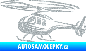 Samolepka Vrtulník 012 levá helikoptéra Ultra Metalic stříbrná metalíza