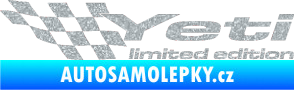 Samolepka Yeti limited edition levá Ultra Metalic stříbrná metalíza