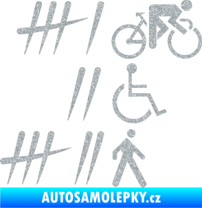 Samolepka Zářezy 001 pravá Ultra Metalic stříbrná metalíza