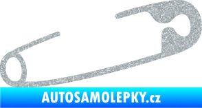 Samolepka Zavírací špendlík 001 pravá  Ultra Metalic stříbrná metalíza
