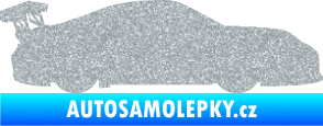 Samolepka Závodní auto 001 pravá Ultra Metalic stříbrná metalíza