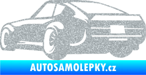 Samolepka Závodní auto 009 levá Ultra Metalic stříbrná metalíza