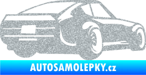 Samolepka Závodní auto 009 pravá Ultra Metalic stříbrná metalíza