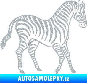 Samolepka Zebra 002 pravá Ultra Metalic stříbrná metalíza