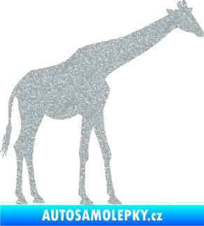 Samolepka Žirafa 002 pravá Ultra Metalic stříbrná metalíza
