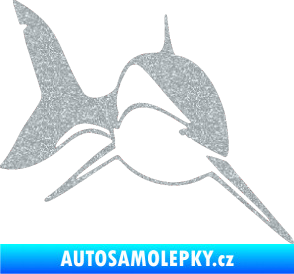 Samolepka Žralok 004 pravá Ultra Metalic stříbrná metalíza
