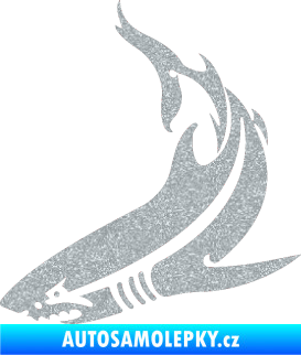 Samolepka Žralok 005 levá Ultra Metalic stříbrná metalíza