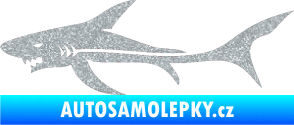 Samolepka Žralok 006 levá Ultra Metalic stříbrná metalíza