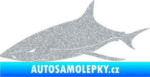 Samolepka Žralok 008 levá Ultra Metalic stříbrná metalíza