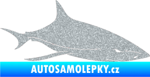 Samolepka Žralok 008 pravá Ultra Metalic stříbrná metalíza