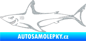 Samolepka Žralok 009 levá Ultra Metalic stříbrná metalíza