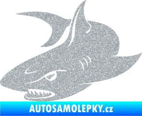 Samolepka Žralok 012 levá Ultra Metalic stříbrná metalíza