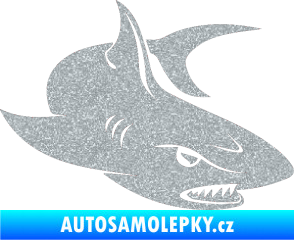 Samolepka Žralok 012 pravá Ultra Metalic stříbrná metalíza