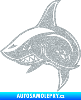 Samolepka Žralok 013 levá Ultra Metalic stříbrná metalíza