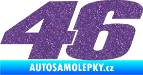 Samolepka 46 Valentino Rossi jednobarevná Ultra Metalic fialová