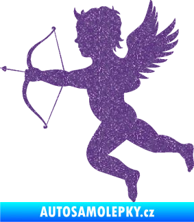 Samolepka Amor 001 levá cupid andílek Ultra Metalic fialová