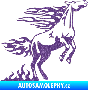 Samolepka Animal flames 001 pravá kůň Ultra Metalic fialová