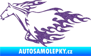 Samolepka Animal flames 003 levá kůň Ultra Metalic fialová