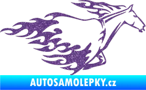 Samolepka Animal flames 003 pravá kůň Ultra Metalic fialová