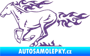 Samolepka Animal flames 004 levá kůň Ultra Metalic fialová
