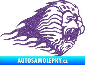 Samolepka Animal flames 014 pravá lev Ultra Metalic fialová