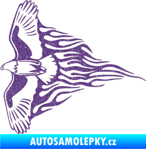 Samolepka Animal flames 019 levá letící orel Ultra Metalic fialová