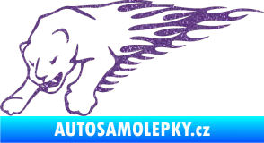 Samolepka Animal flames 020 levá puma Ultra Metalic fialová