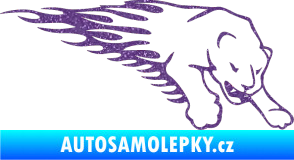 Samolepka Animal flames 020 pravá puma Ultra Metalic fialová
