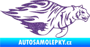 Samolepka Animal flames 021 pravá tygr Ultra Metalic fialová