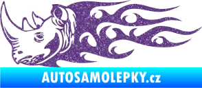 Samolepka Animal flames 025 levá nosorožec Ultra Metalic fialová