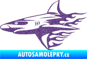 Samolepka Animal flames 031 levá žralok Ultra Metalic fialová