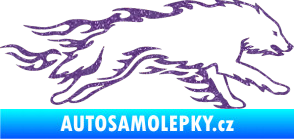 Samolepka Animal flames 032 pravá vlk Ultra Metalic fialová