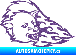 Samolepka Animal flames 036 pravá vlk Ultra Metalic fialová