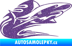 Samolepka Animal flames 037 pravá žralok Ultra Metalic fialová