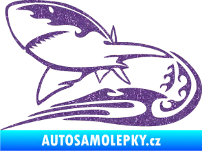 Samolepka Animal flames 041 levá žralok Ultra Metalic fialová