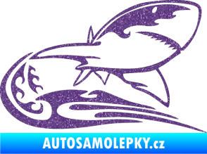 Samolepka Animal flames 041 pravá žralok Ultra Metalic fialová