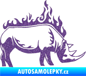 Samolepka Animal flames 049 pravá nosorožec Ultra Metalic fialová