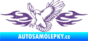 Samolepka Animal flames 054 levá orel Ultra Metalic fialová