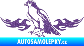 Samolepka Animal flames 069 levá orel Ultra Metalic fialová