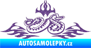 Samolepka Animal flames 070 pravá zmije Ultra Metalic fialová