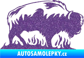 Samolepka Animal flames 071 pravá býk Ultra Metalic fialová
