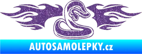 Samolepka Animal flames 072 pravá had Ultra Metalic fialová