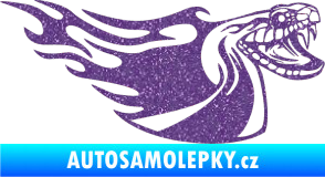 Samolepka Animal flames 082 pravá kobra Ultra Metalic fialová