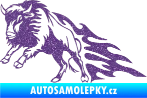 Samolepka Animal flames 089 levá býk Ultra Metalic fialová