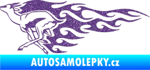 Samolepka Animal flames 092 levá antilopa Ultra Metalic fialová