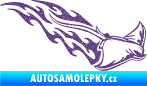 Samolepka Animal flames 093 pravá rejnok Ultra Metalic fialová